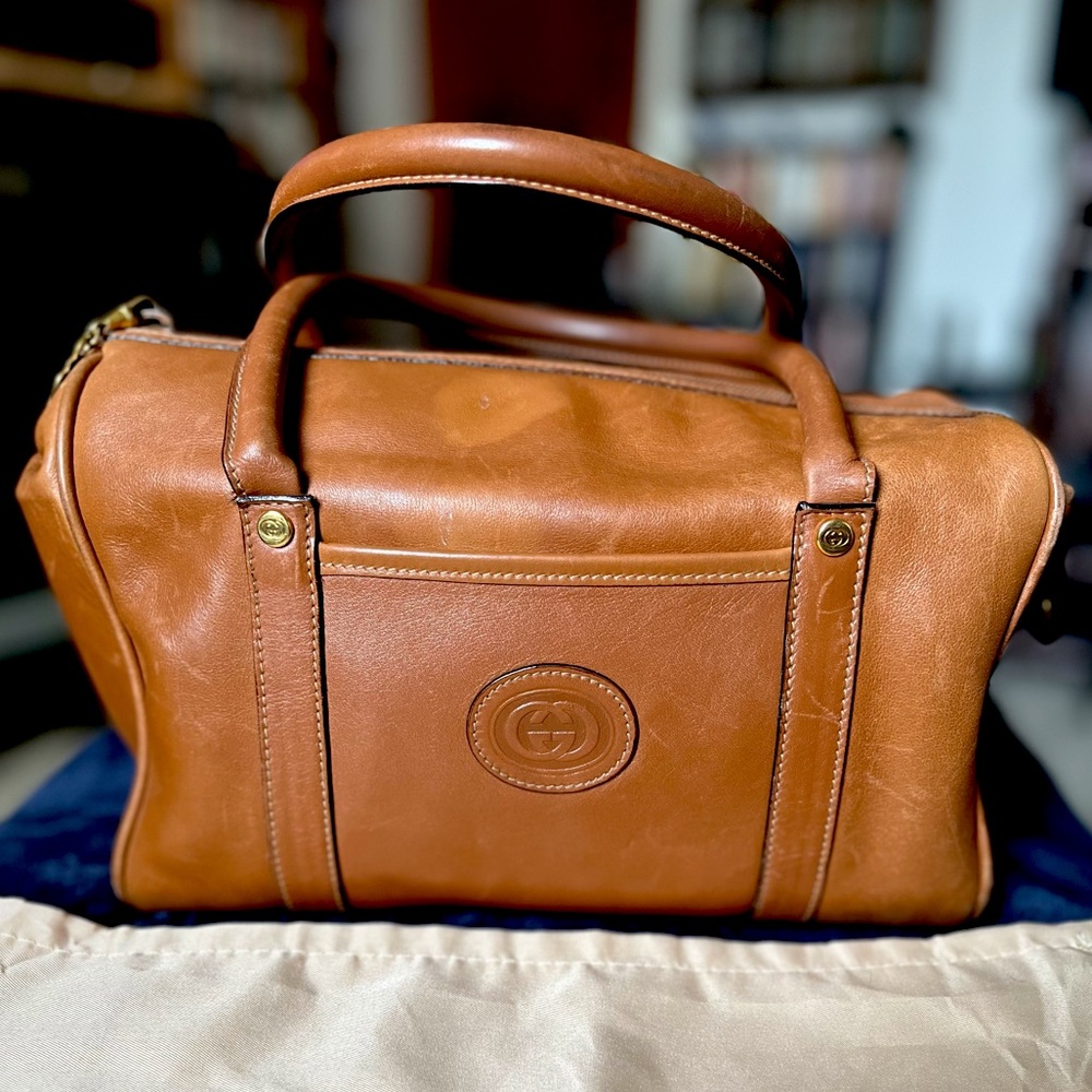 Gucci Leather Boston Bag